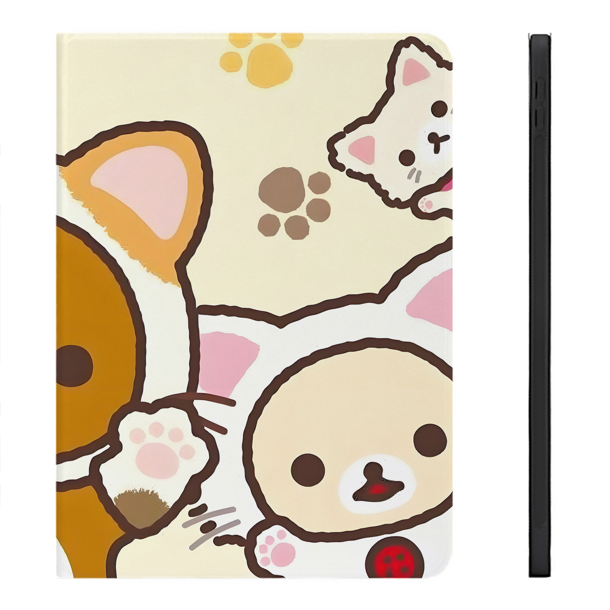 （画像用） リラックマ リラックマ キイロイトリ Rilakkuma Korilakkuma Kiiroitori IPadケース ペンホルダー付き ブックスタイルデザイン